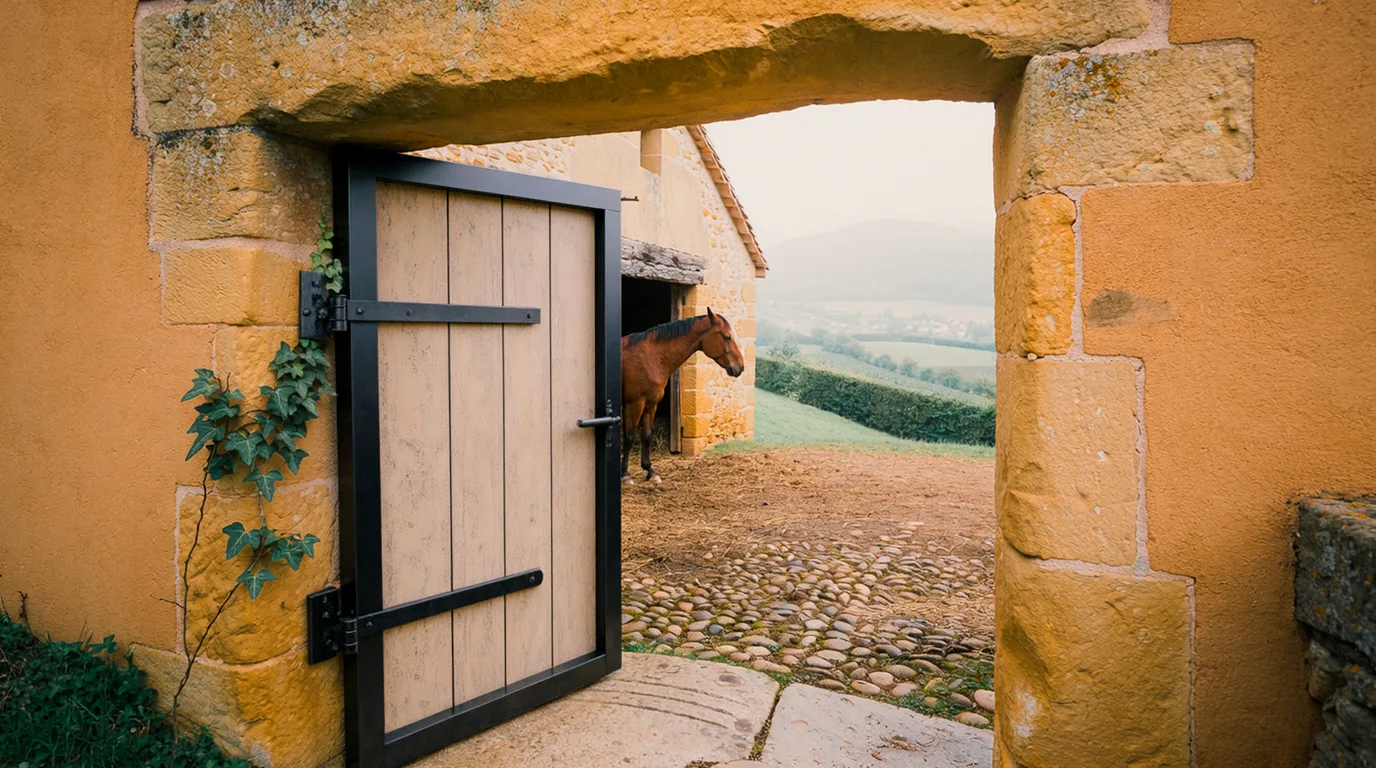 Entrée, Écurie des Berardans, centre équestre à Bâgé-Dommartin